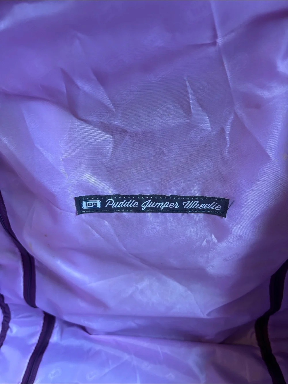 lug Purple Camo “Puddle Jumper” Quilted Rolling Tote with Multiple Pockets